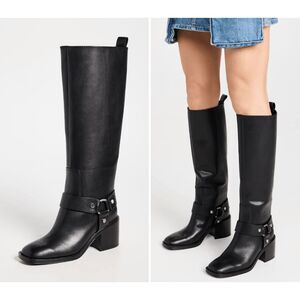 Loeffler Randall Audrey Engineer Tall Boots in Black US 7 $650
